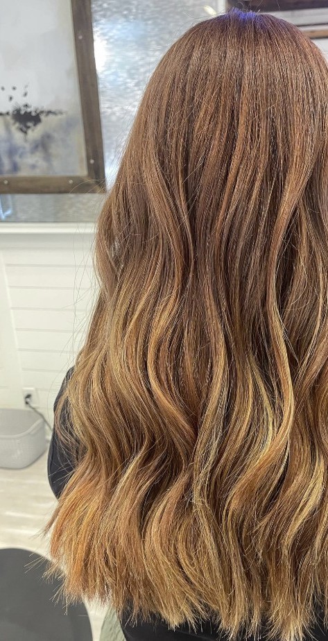 Copper Balayage Back View